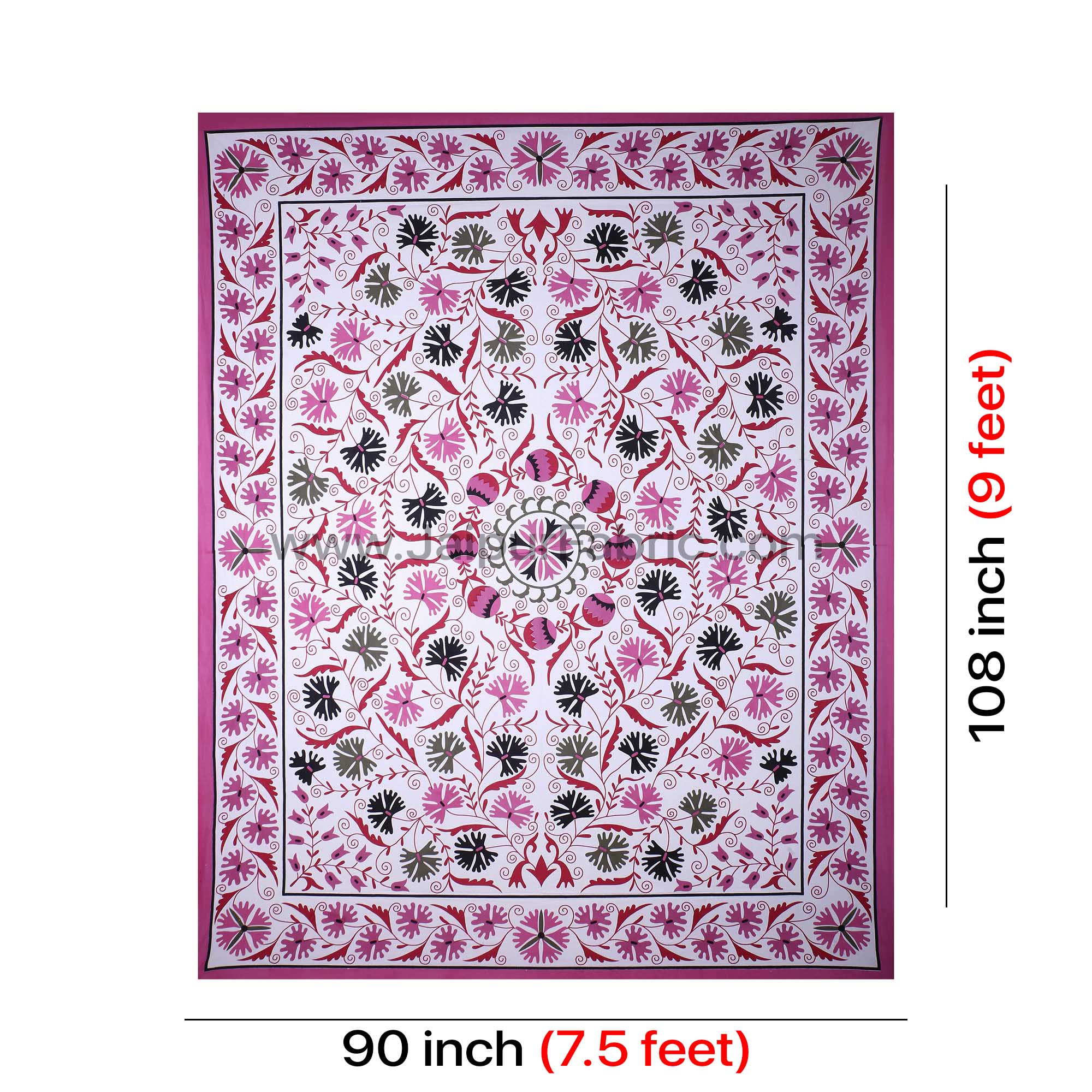 Pink Festive Vibes Double Bedsheet