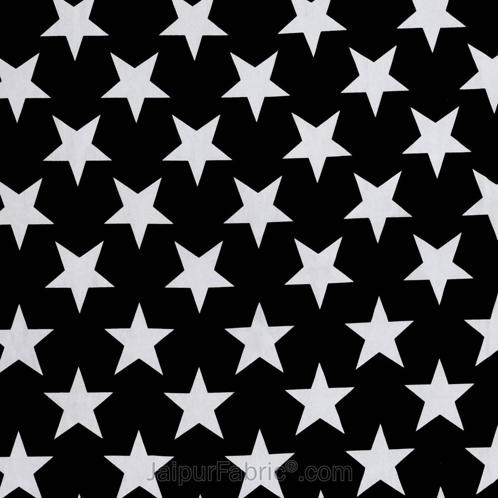 Shining Stars On Night Black Bedsheet