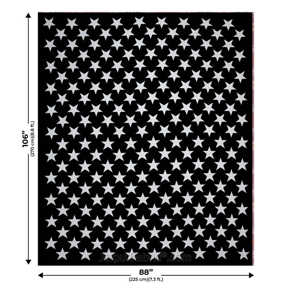 Shining Stars On Night Black Bedsheet
