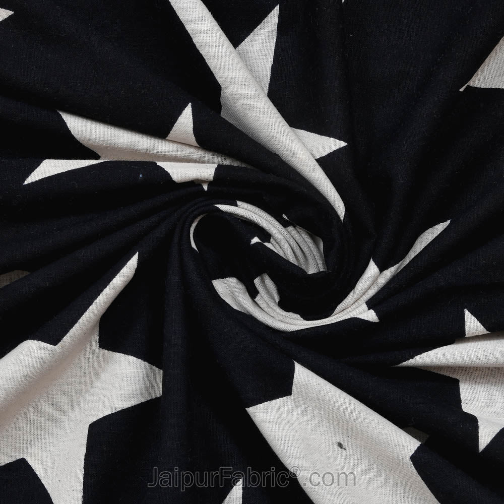 Shining Stars On Night Black Bedsheet