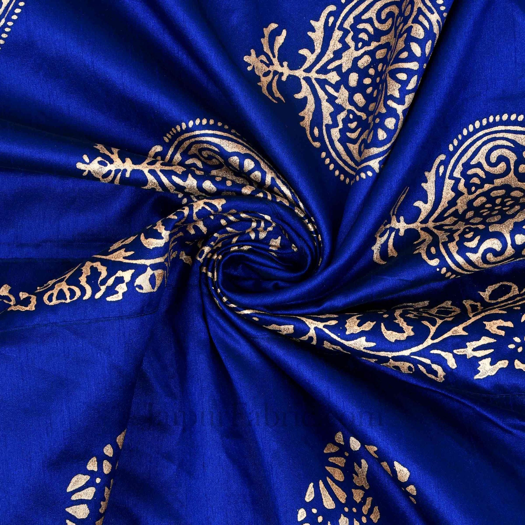 Khadi Print Hand Block Work Silk Double Bedsheet – Choose Your Favorite Color