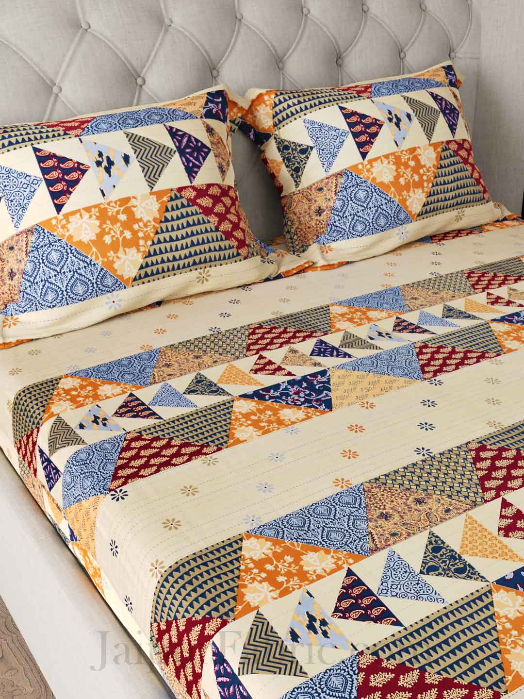 Barmeri Pastel Delight – Twill Cotton Single Bedsheet with Two Pillow Covers