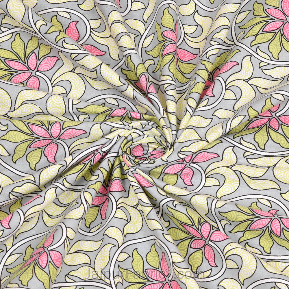 Lovely Lotus Colourful Double Bedsheet