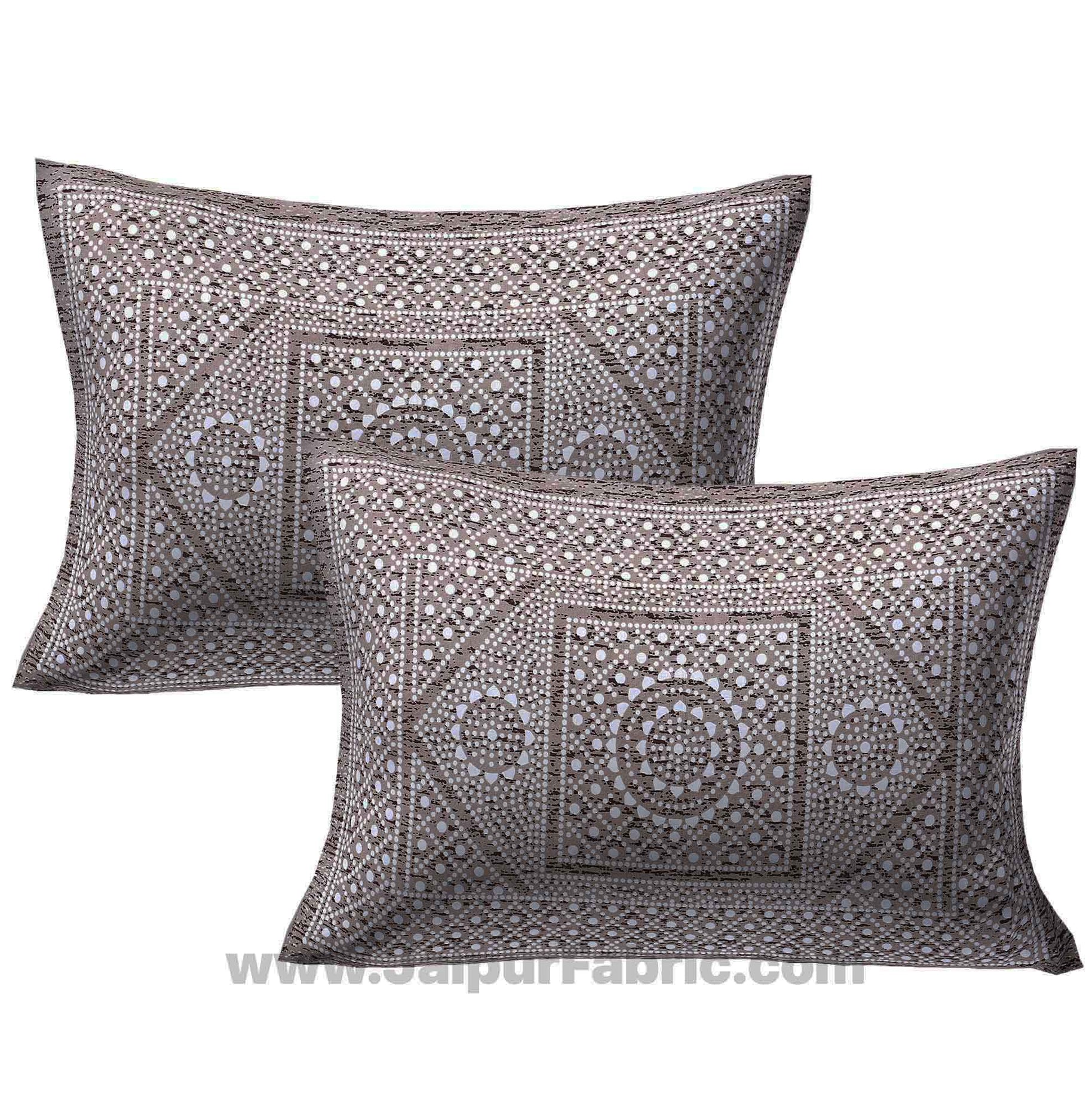 Majestic Multicolor Cotton 4 Bedsheets Set with Pillow Covers
