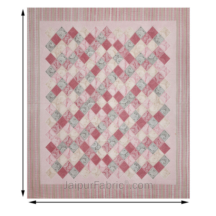 Ethnic Tiles Blue Orange and Pink Double Bedsheet Combo of 3