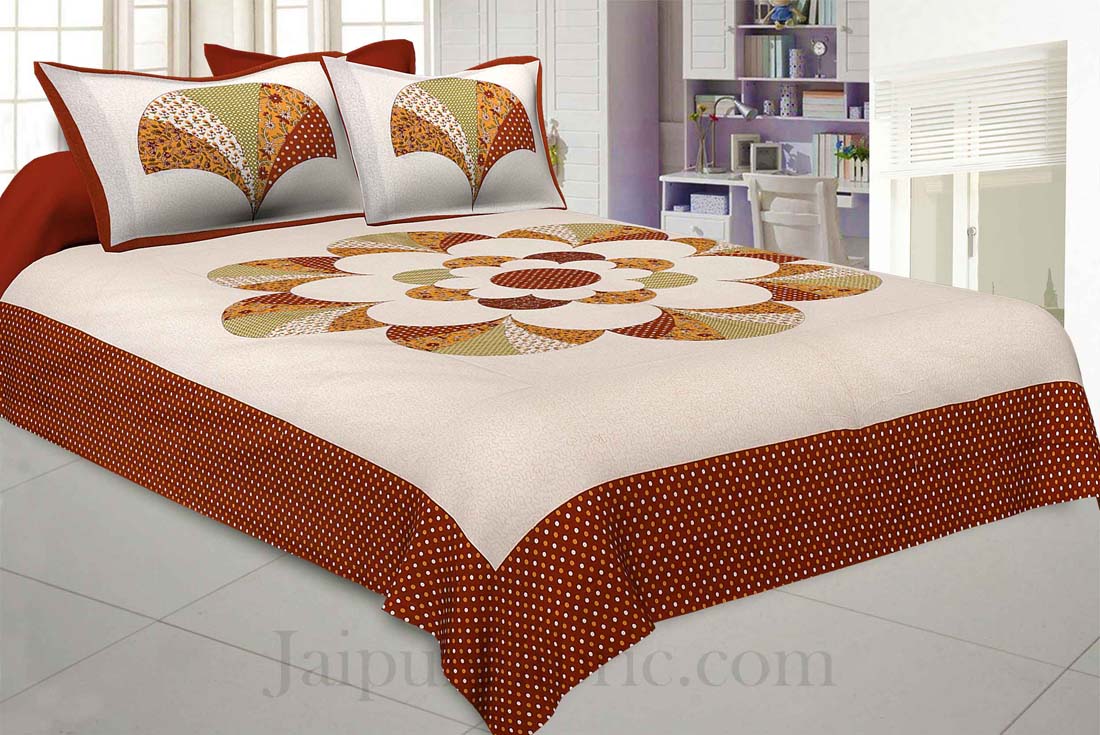 Garden By The Bay Brown Double Bedsheet