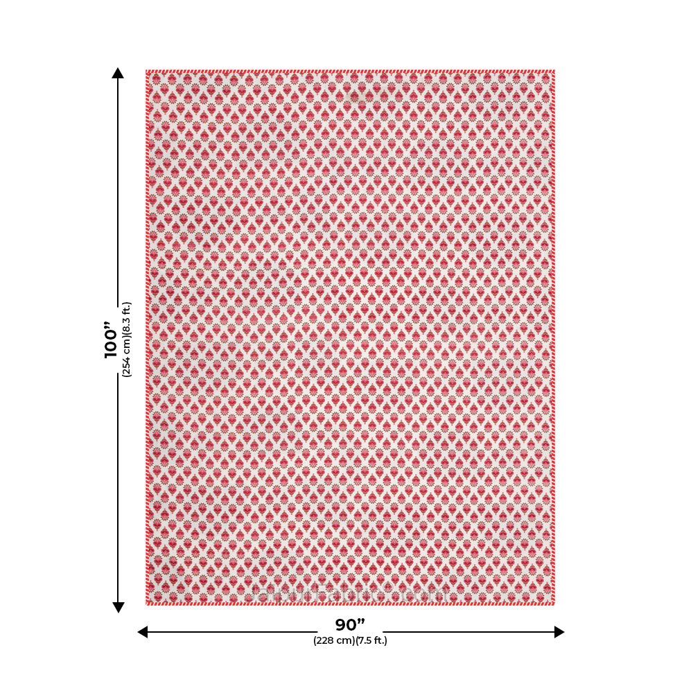 Hawa Mahal Pink Pure Cotton Reversible Double Bed AC Quilt Dohar
