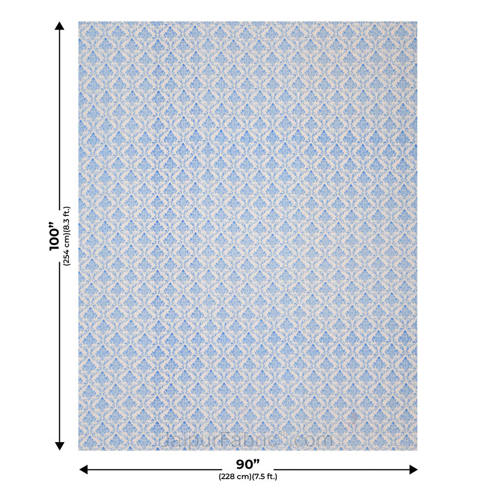 Ethnic Royal Blue Double Bed Dohar Blanket