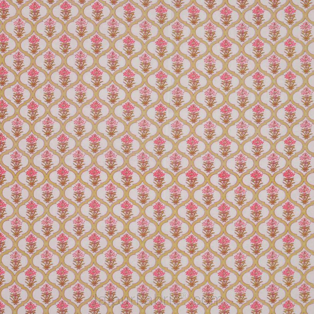 Jaal Darbar Pink Double Bed Dohar Blanket