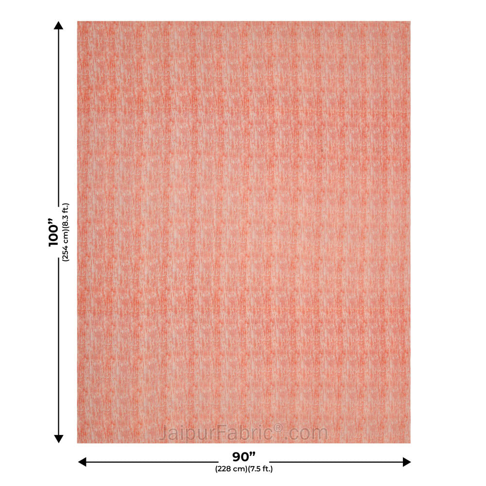 Wavy Ethnic Peachy Pink Double Bed Dohar Blanket