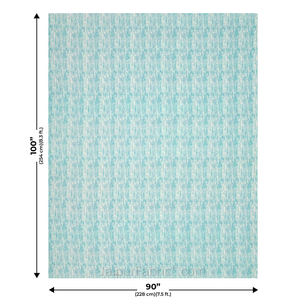 Wavy Ethnic Blueish Green Double Bed Dohar Blanket