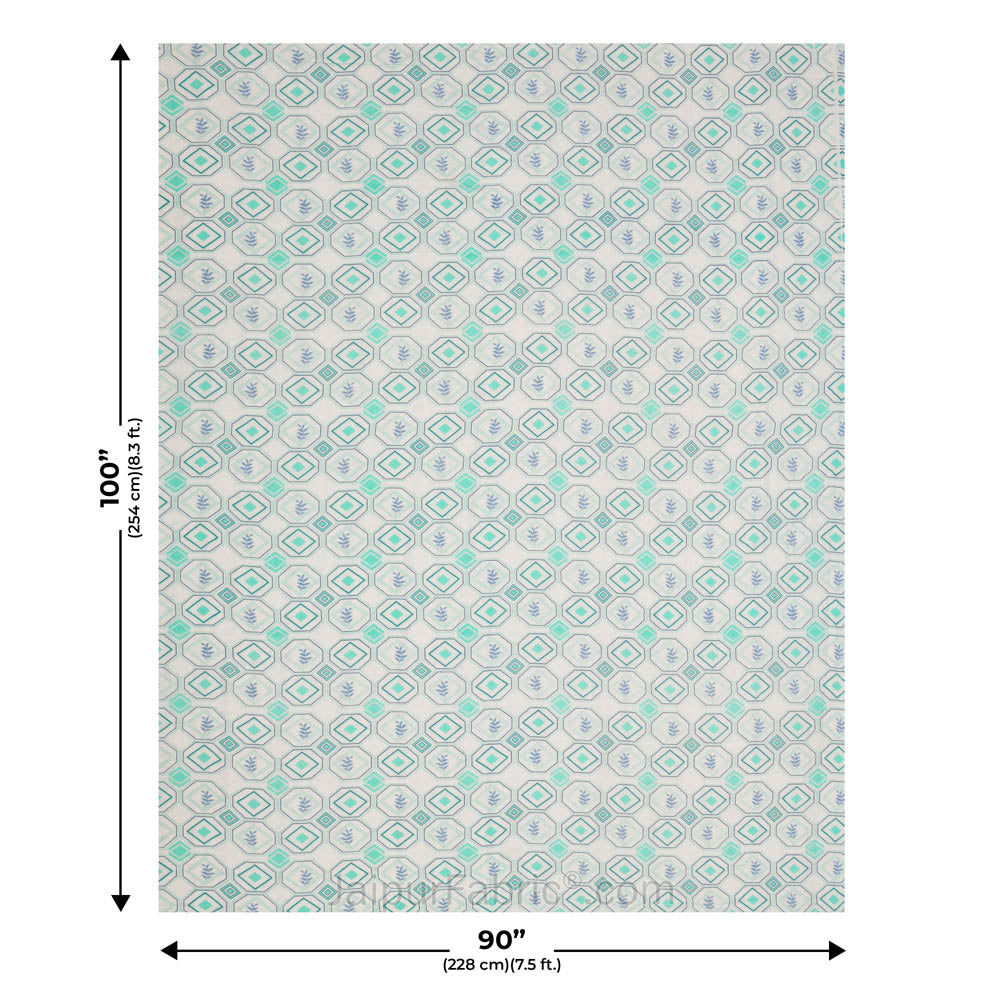 Artistic Maze Greenery Double Bed Dohar Blanket
