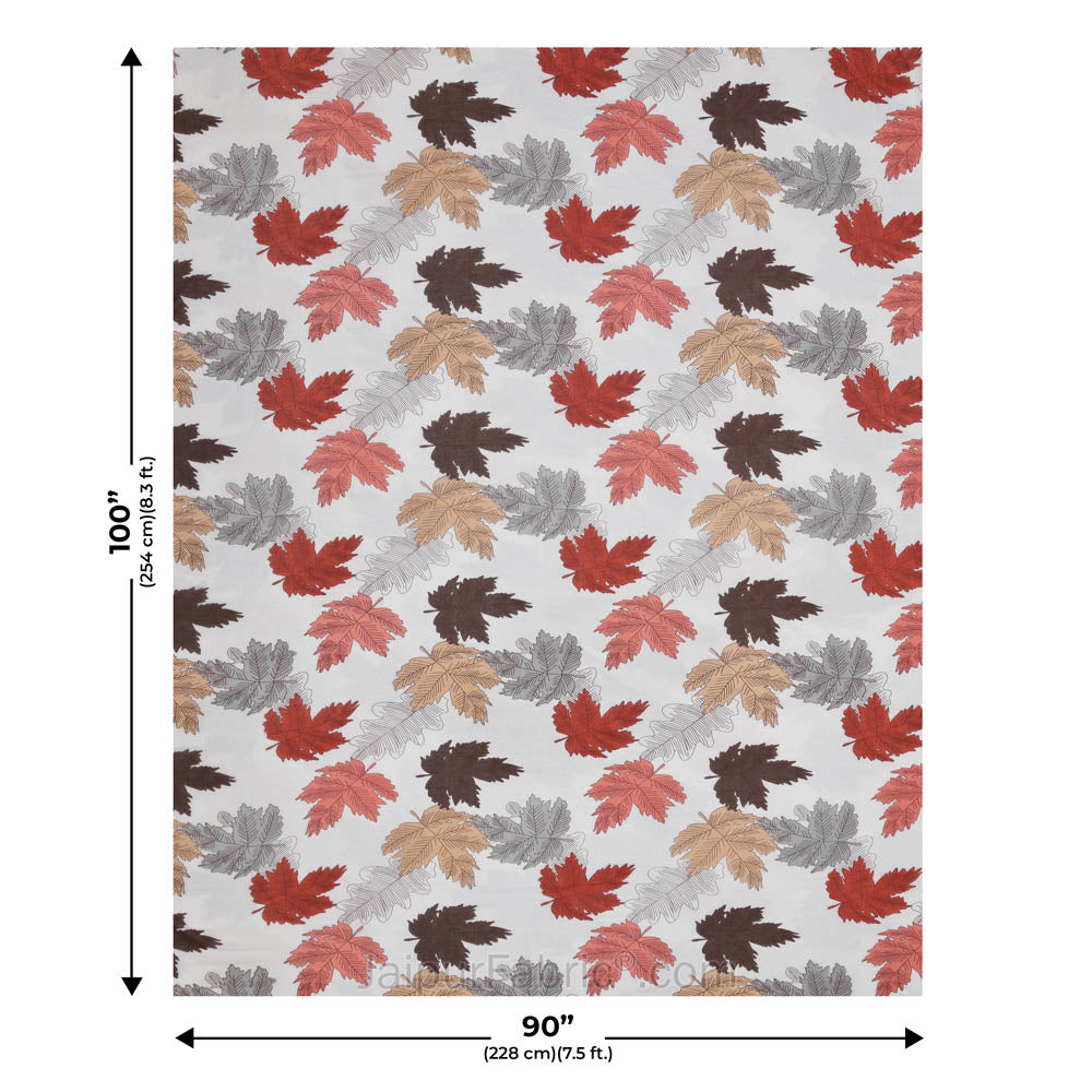 Maple Leaf Reddish Dohar Blanket