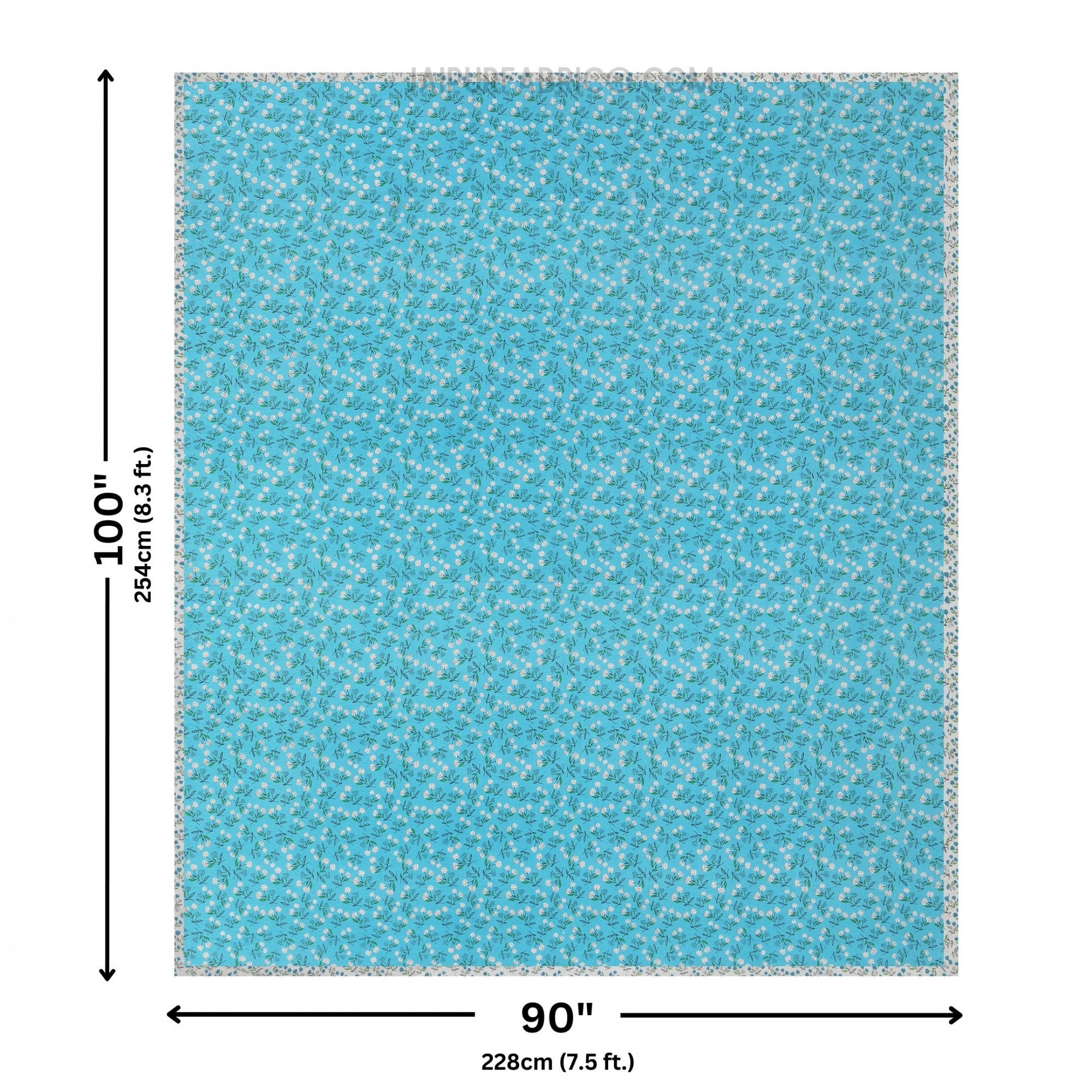 Marine Melody Sea Blue and White Cotton Reversible Double Bed Dohar