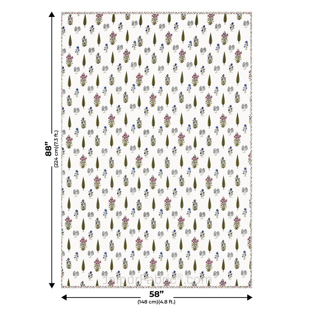 Green Calm Pure Cotton Single Bed Dohar