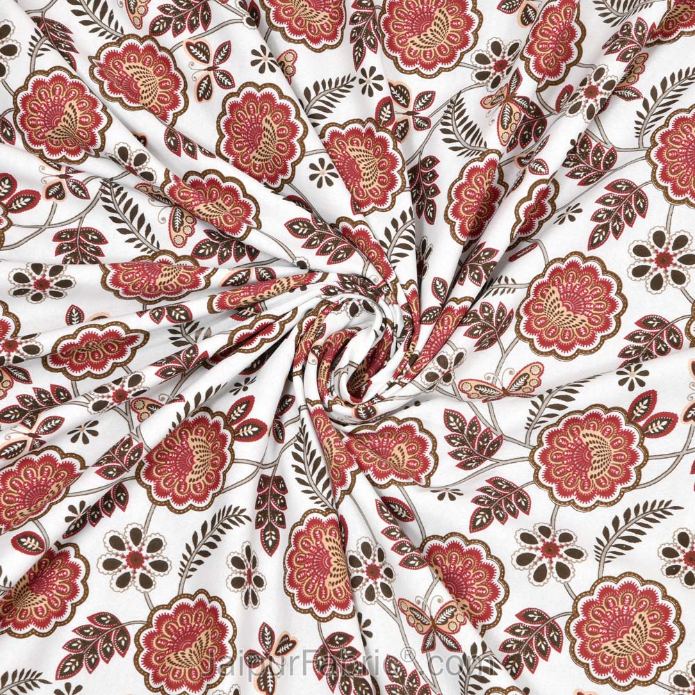 Pink Butterflies Pure Cotton Single Bed Dohar