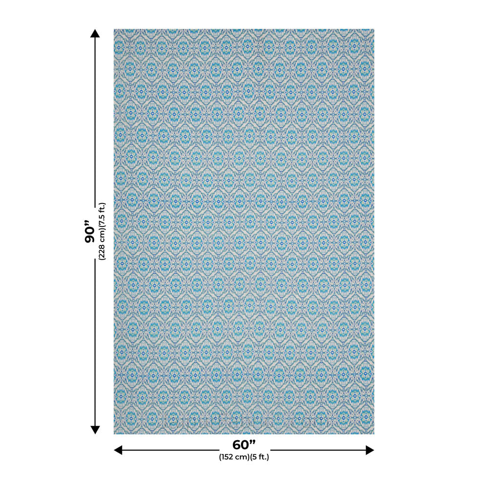 The Illusion Blueish Single Bed Dohar Blanket