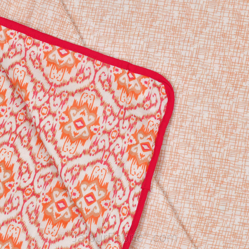 The Illusion Pinkish Single Bed Dohar Blanket