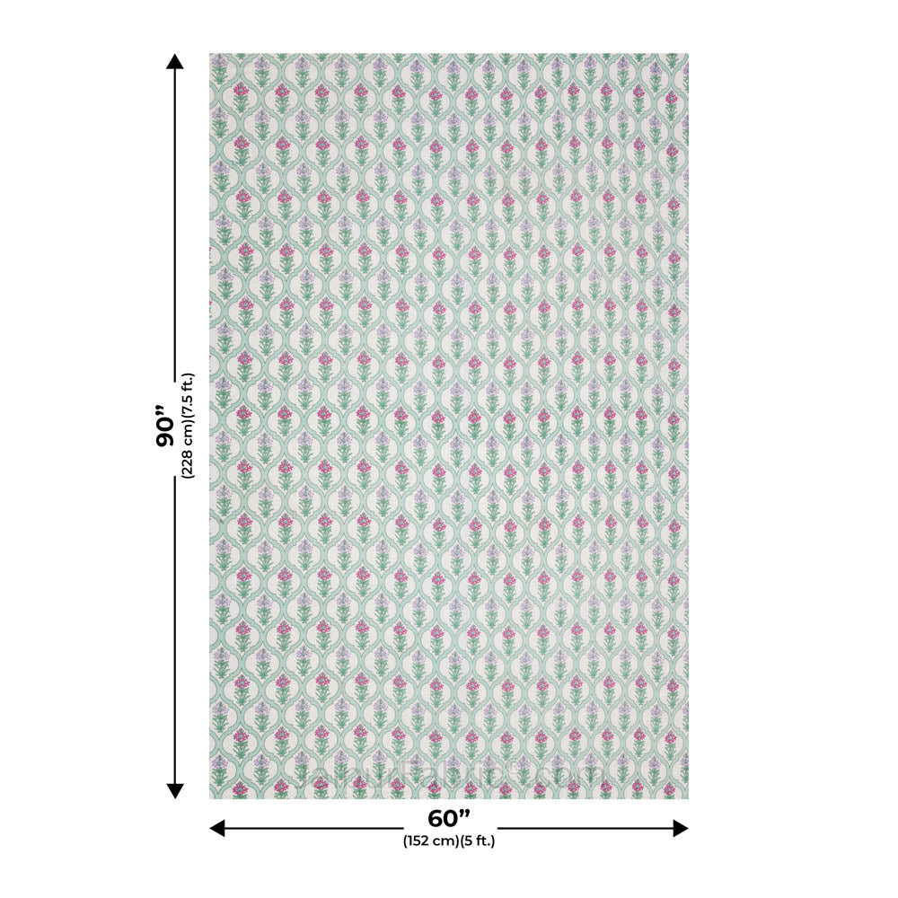 Jaal Darbar Green Single Bed Dohar Blanket