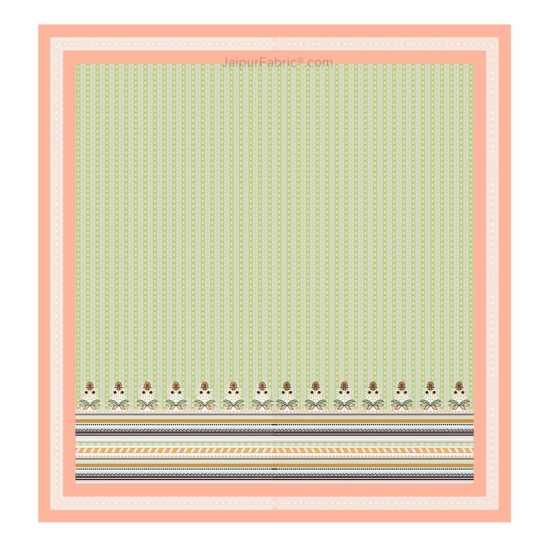 Modern Spread Peach Cotton King Size Bedsheet