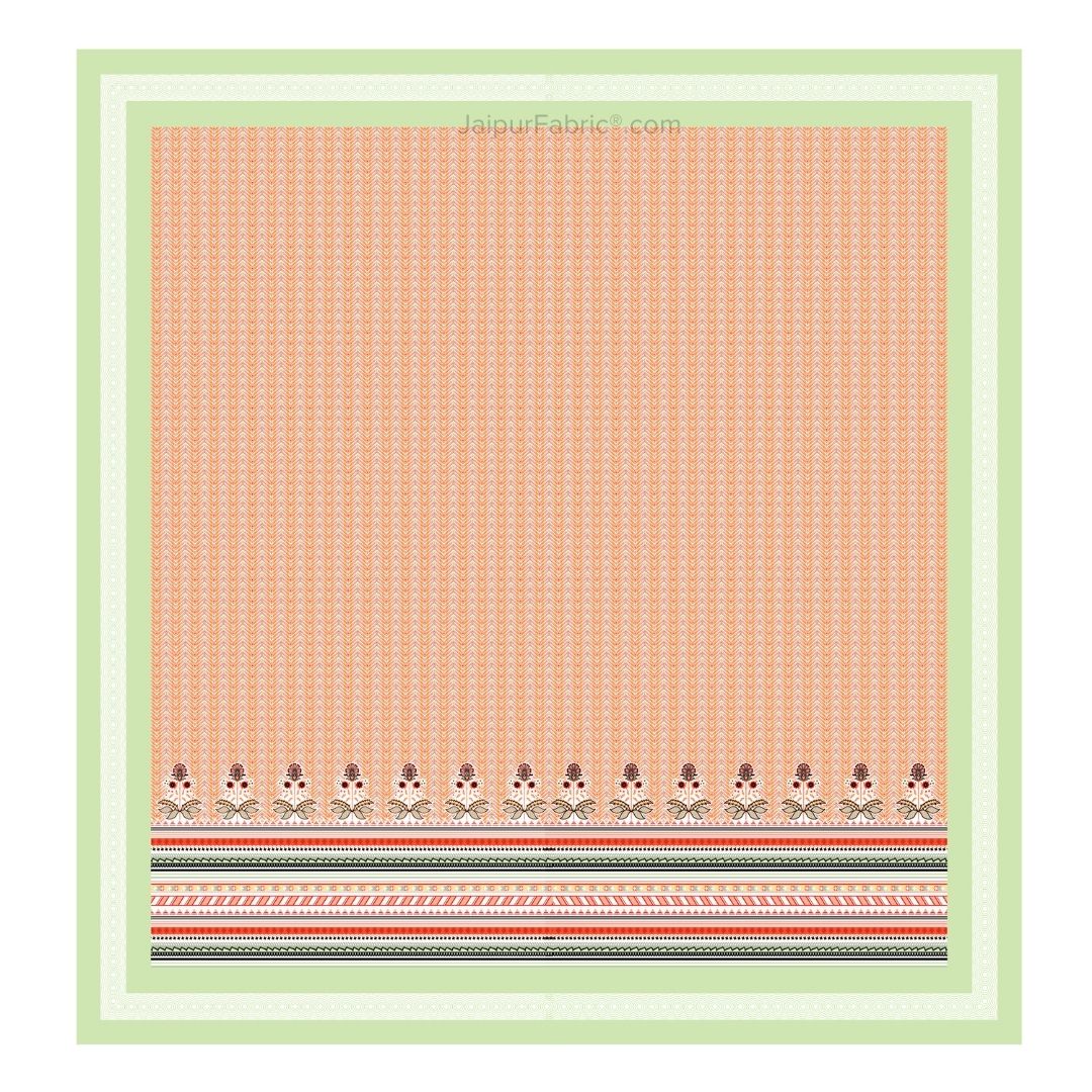 Modern Spread Green Cotton King Size Bedsheet