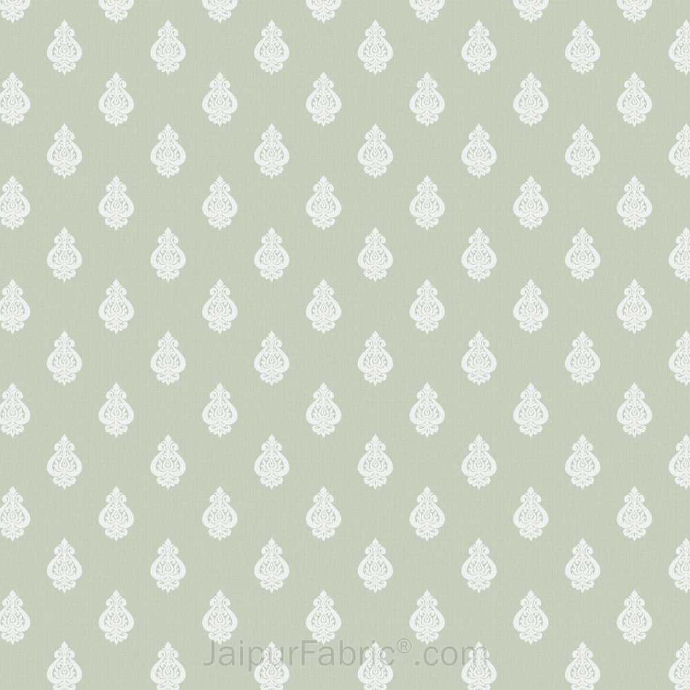 Ethnic Kalash Green King Size BedSheet