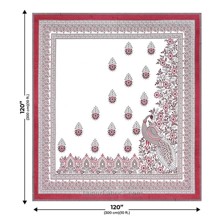 Artistic Beauty Contrast King Size 10 Feet Wide Premium Cotton Bed Sheet – Choose Your Perfect Shade