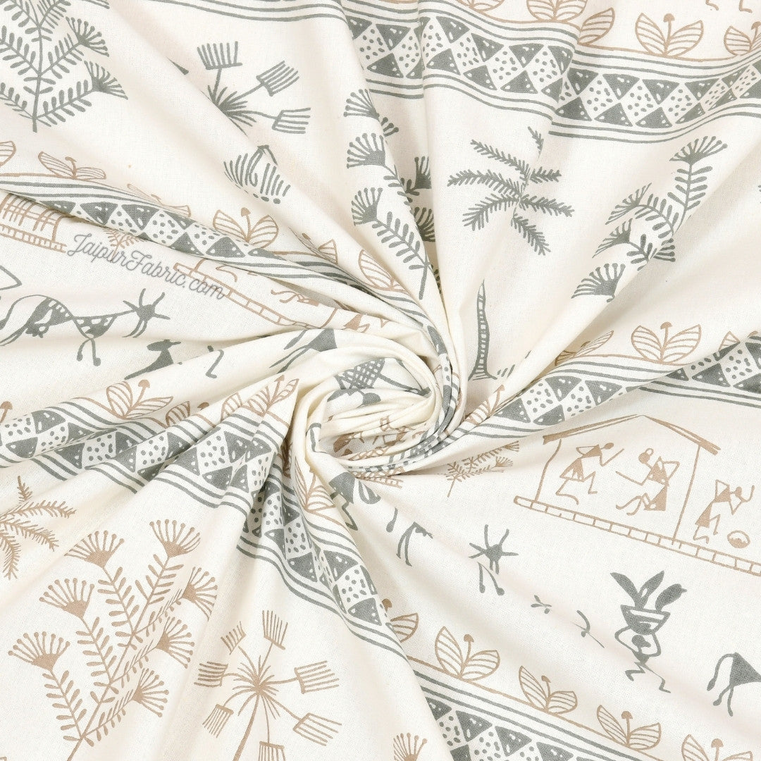JaipurFabric® Urban Tribals Mint Green Super King Size Premium Cotton Bed Sheet