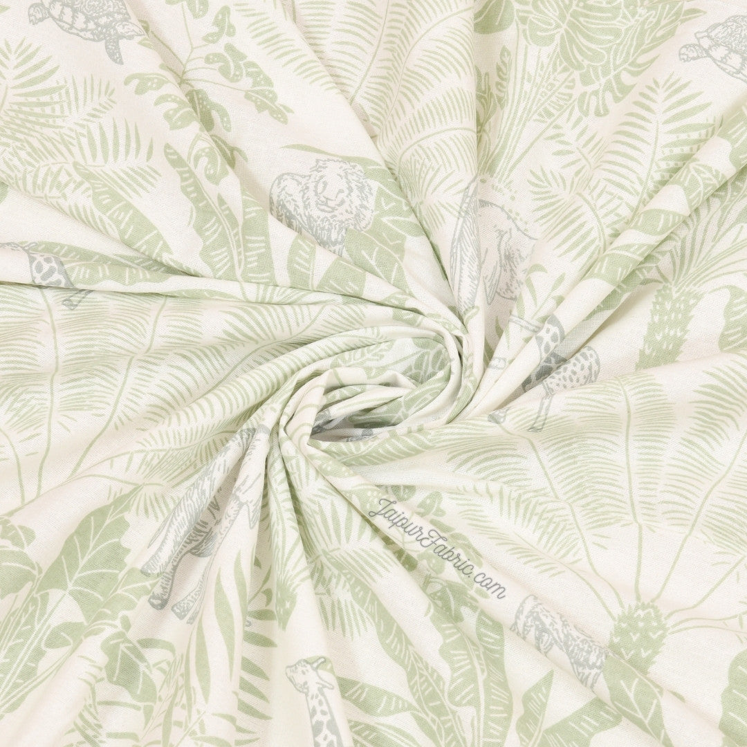 Safari Adventure Super King Size Bedsheet with Grey Border and Animal Prints
