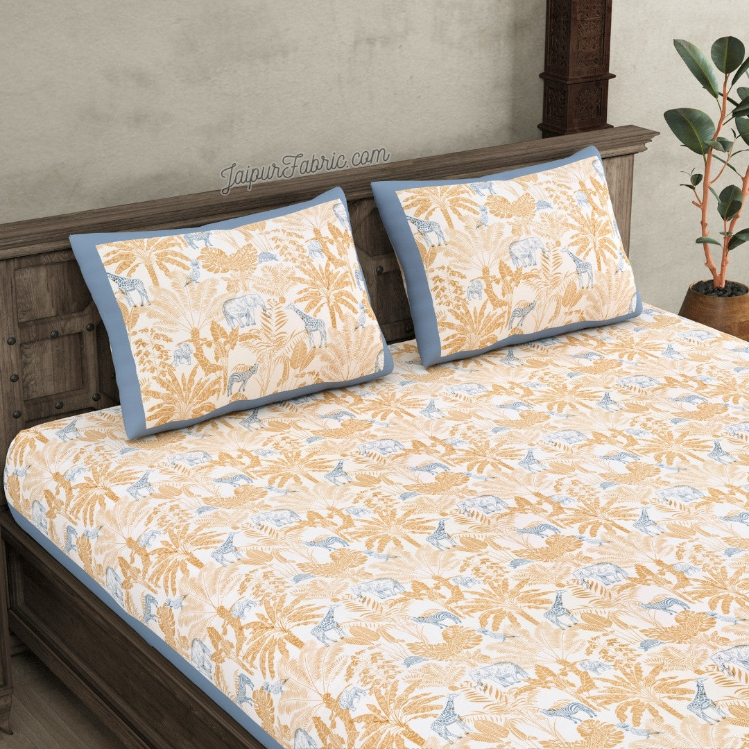 Jungle Themed Super King Size Premium Cotton Bedsheet