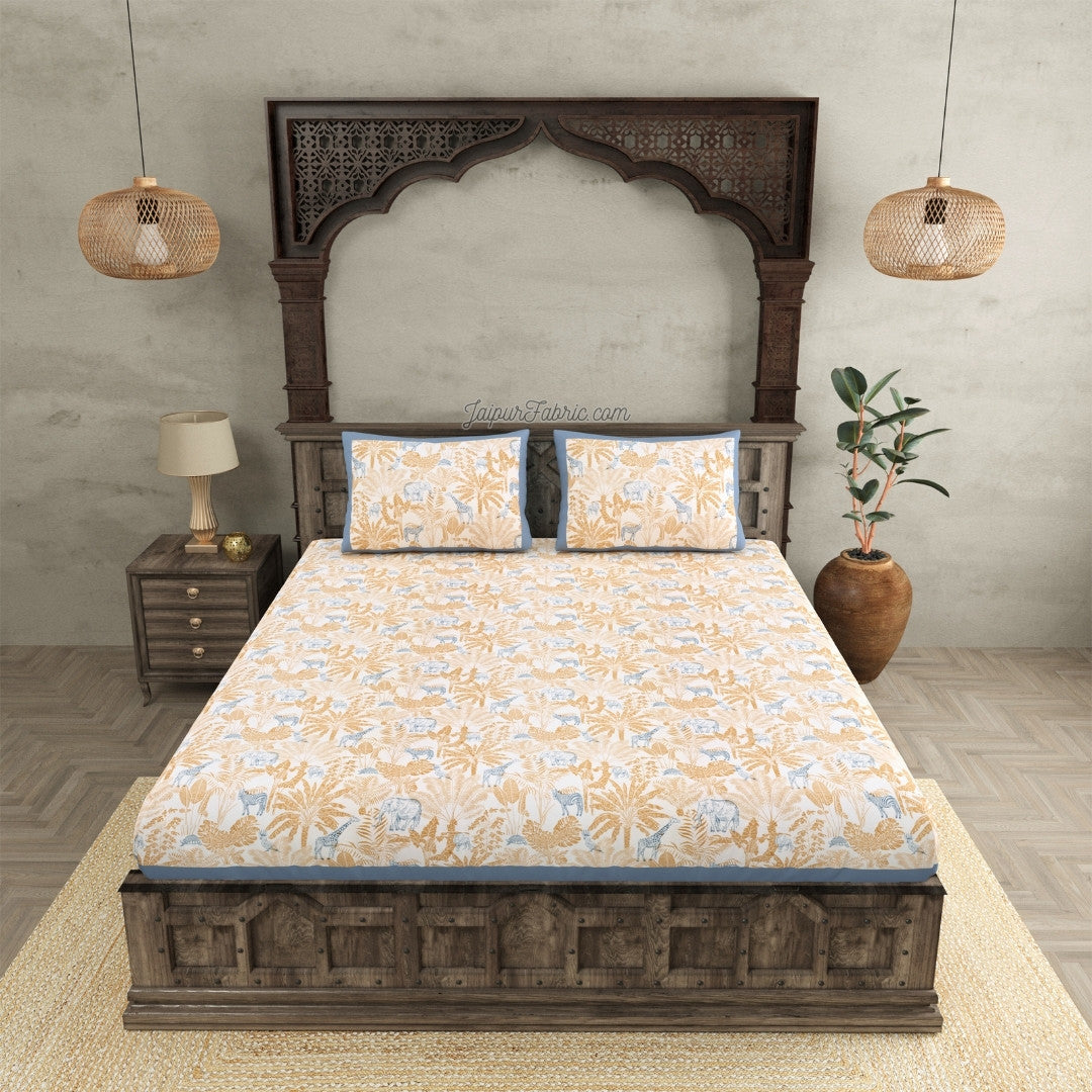 Jungle Themed Super King Size Premium Cotton Bedsheet