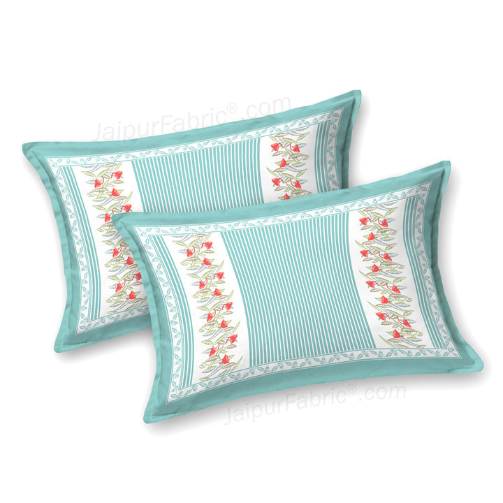 Sea Green Eco Friendly Pure Cotton Fitted BedSheet