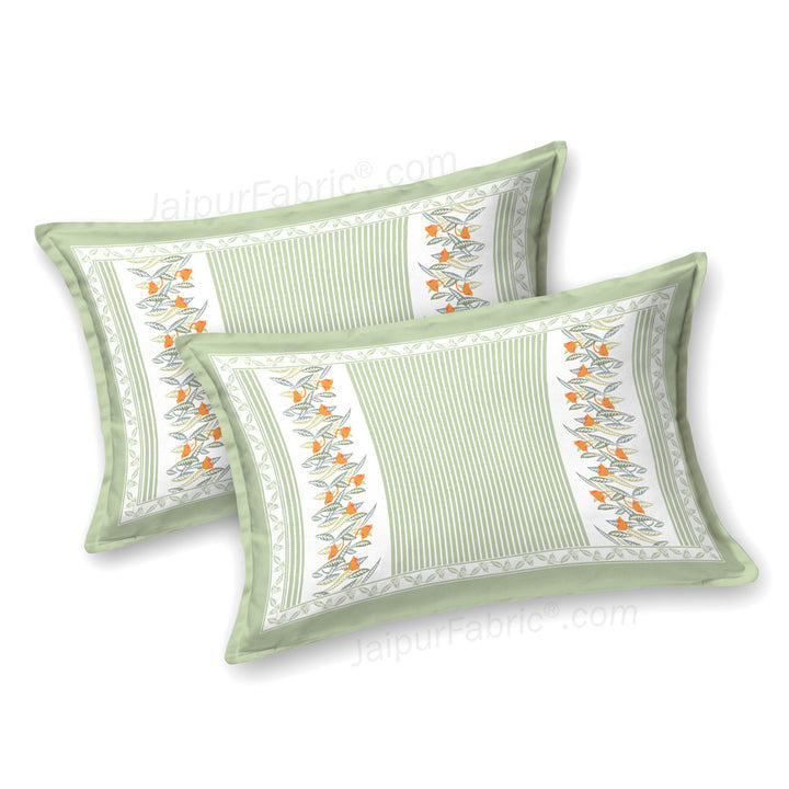 Green Eco Friendly Pure Cotton Fitted BedSheet