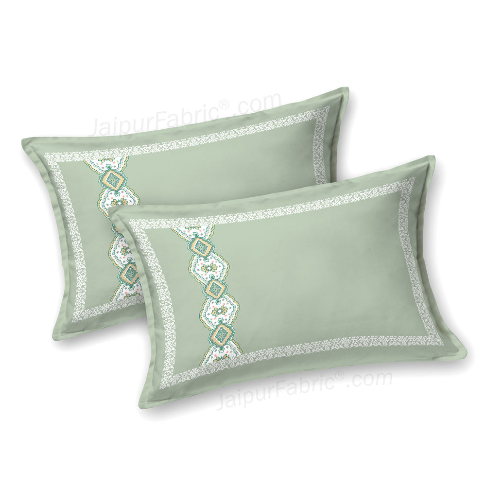 Light Green Oasis Pure Cotton King Size Double BedSheet