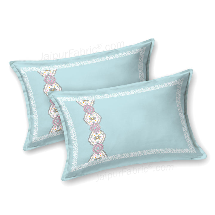 Blue Oasis Pure Cotton Fitted BedSheet