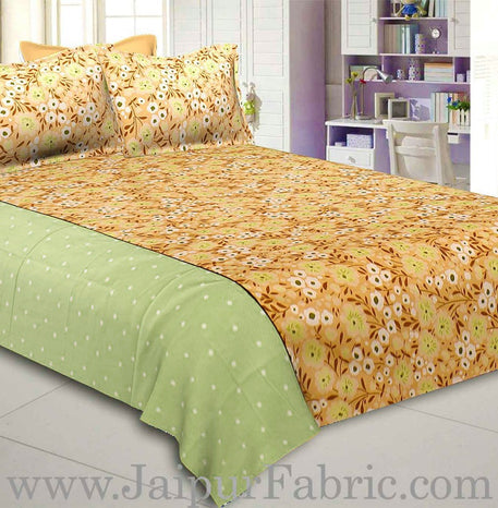 Majestic Multicolor Cotton 4 Bedsheets Set with Pillow Covers