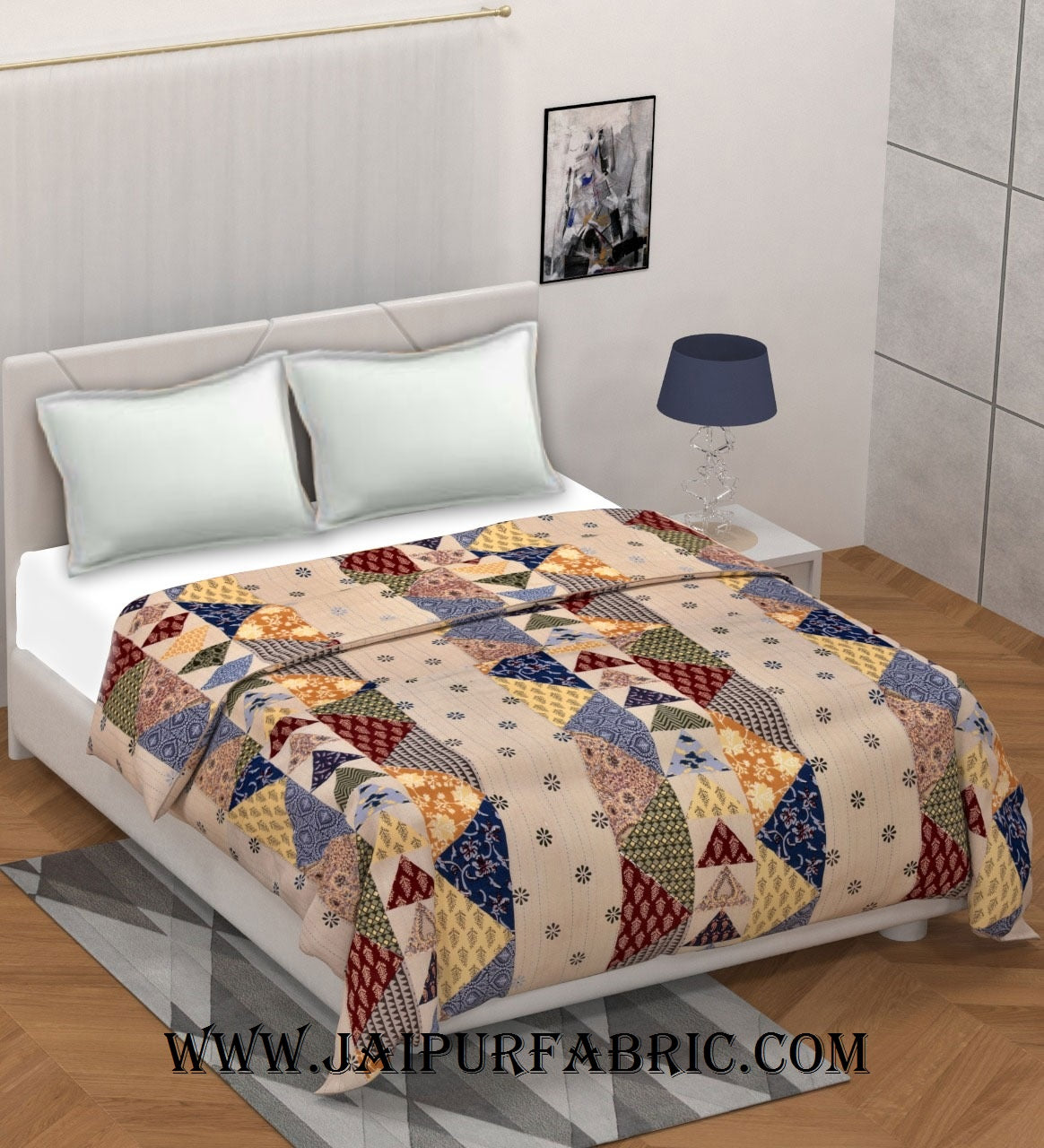 Barmeri Pastel Elegance – Twill Cotton Double Bed Colorful Printed Duvet Cover