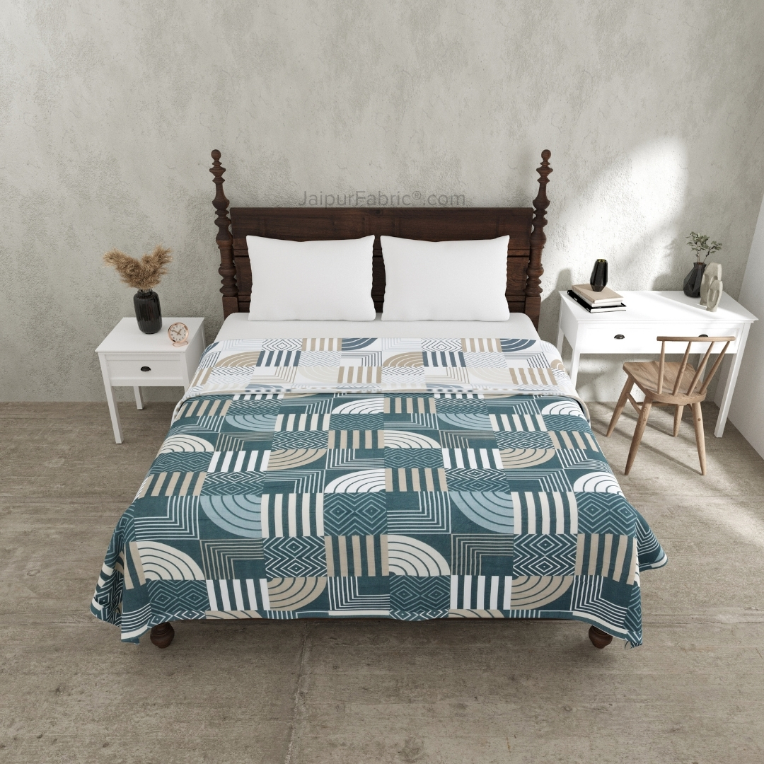 Geometric Maze Cotton Reversible Double Bed Dohar
