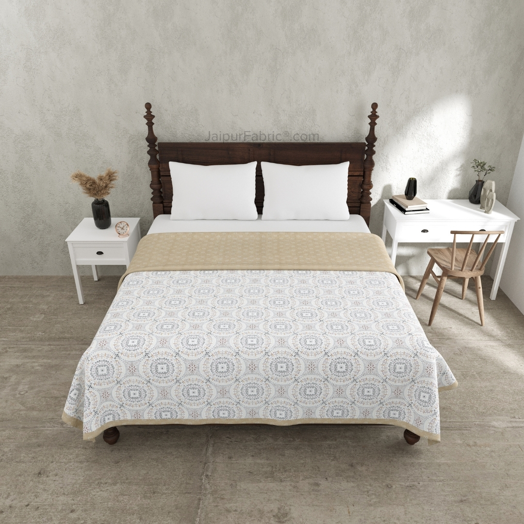 The Iconic Brown Cotton Reversible Double Bed Dohar