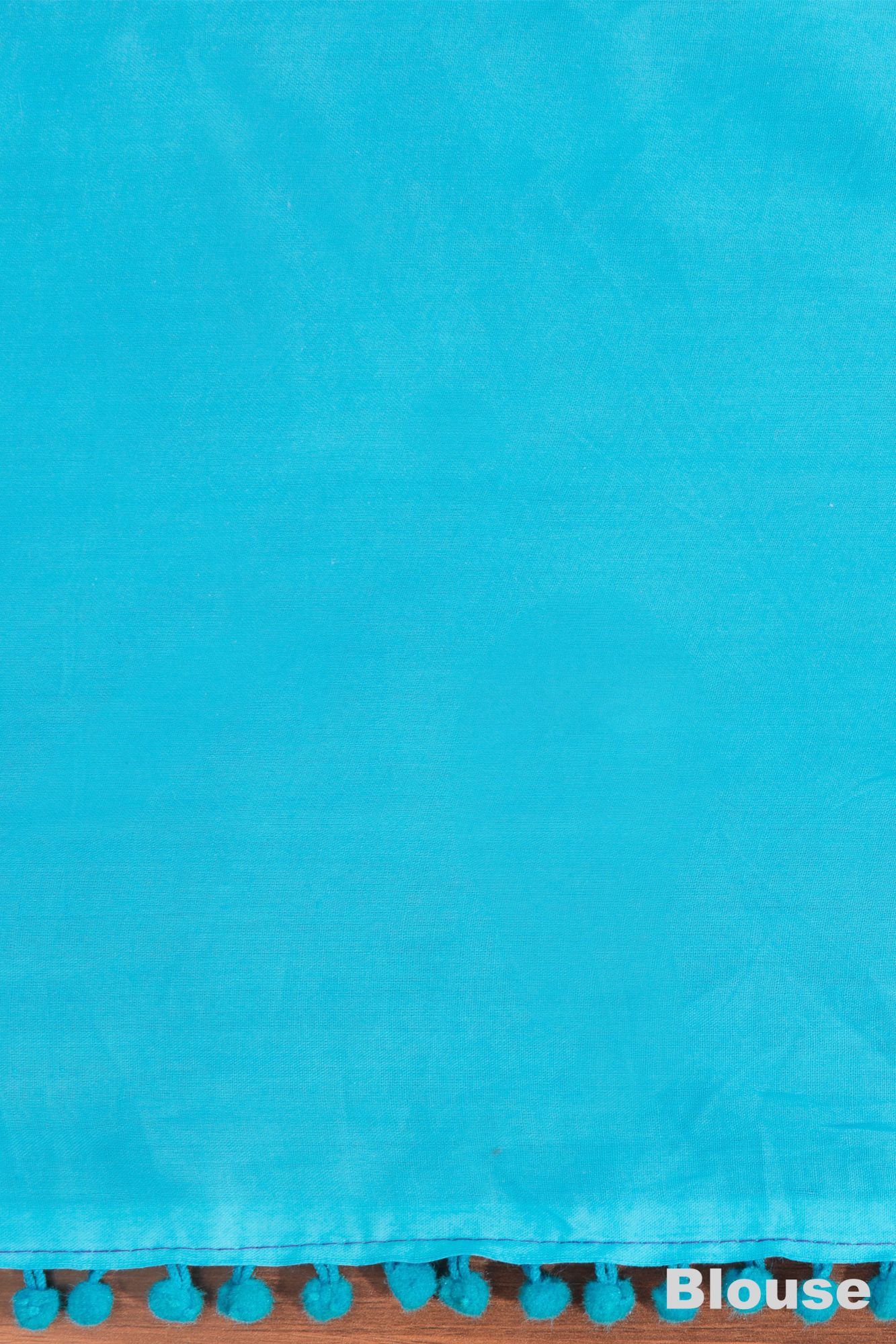 Shibori Tie And Dye Cotton Mulmul Saree with Unstitched Blouse - Blue