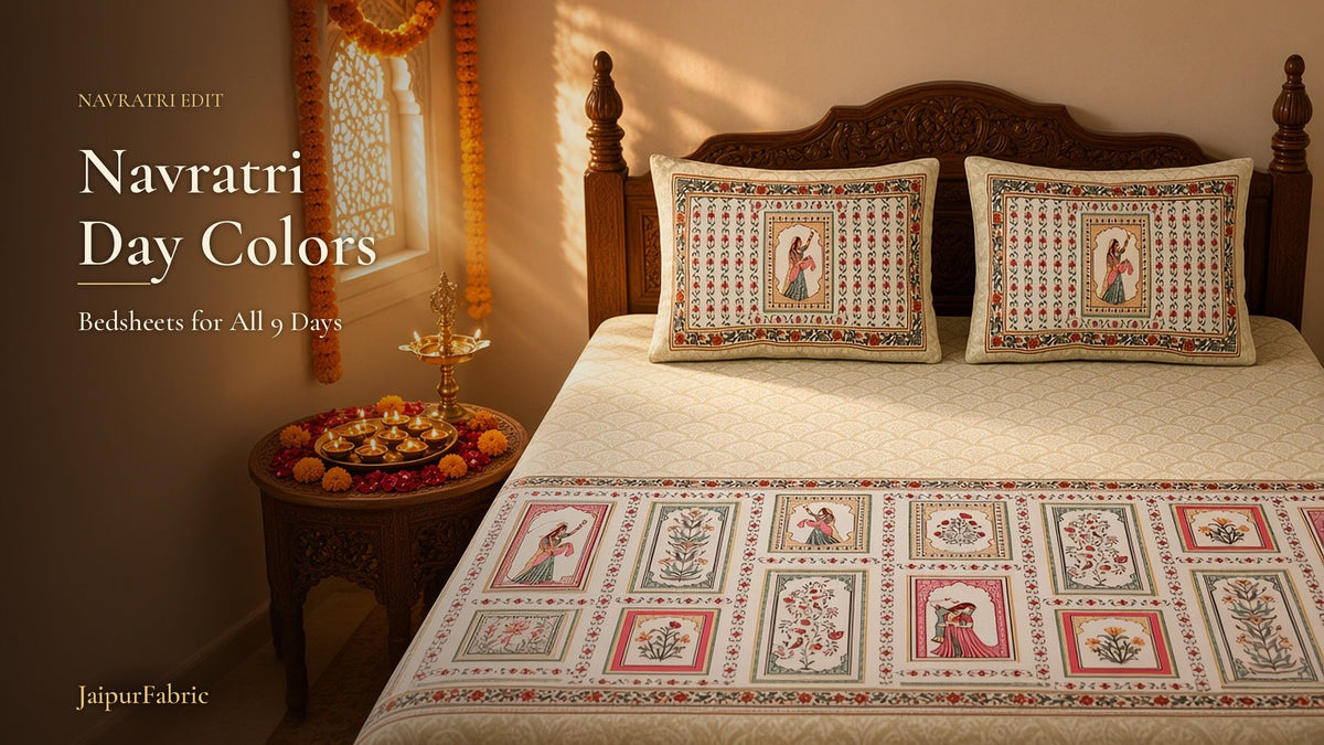 Navratri Day Colors: Match Bedsheets to 9 Days