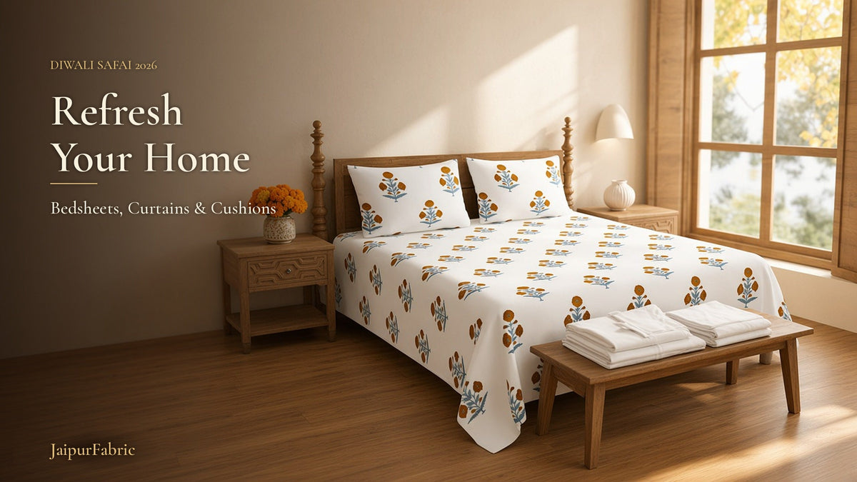 Diwali Safai 2026: Refresh Bedsheets, Curtains & Cushions