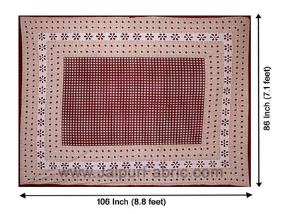 Double Bedsheet Blood Red Color Rangoli Print
