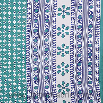 Double Bedsheet Sea Green Color Rangoli Print