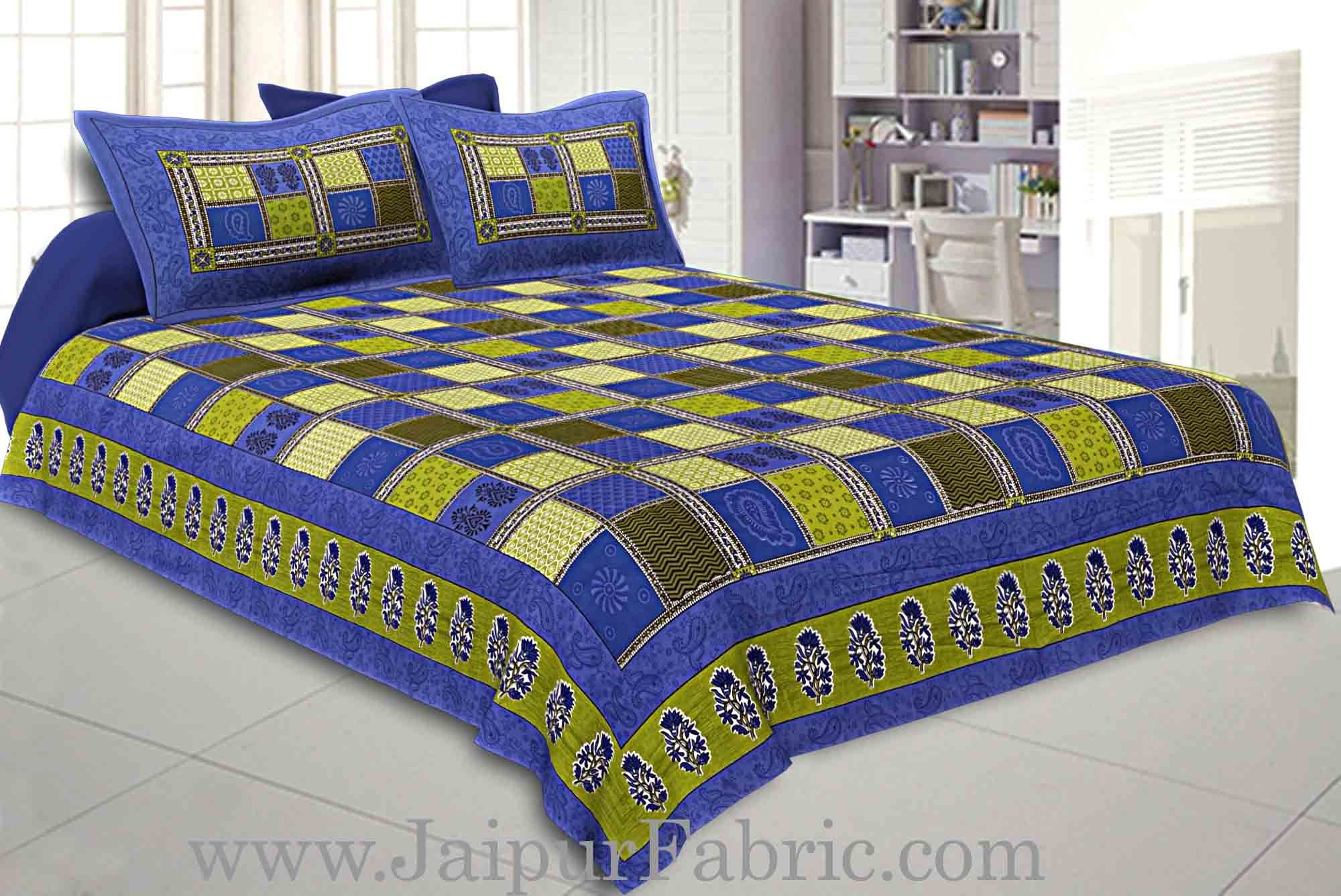 Multicolor Checkered Super Fine Cotton Double Bedsheet Combo of 4