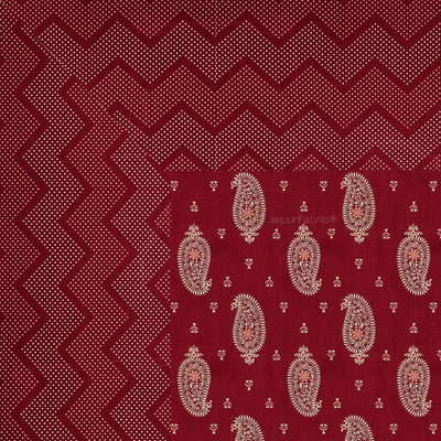 Traditional Goldi Maroon King Size BedSheet