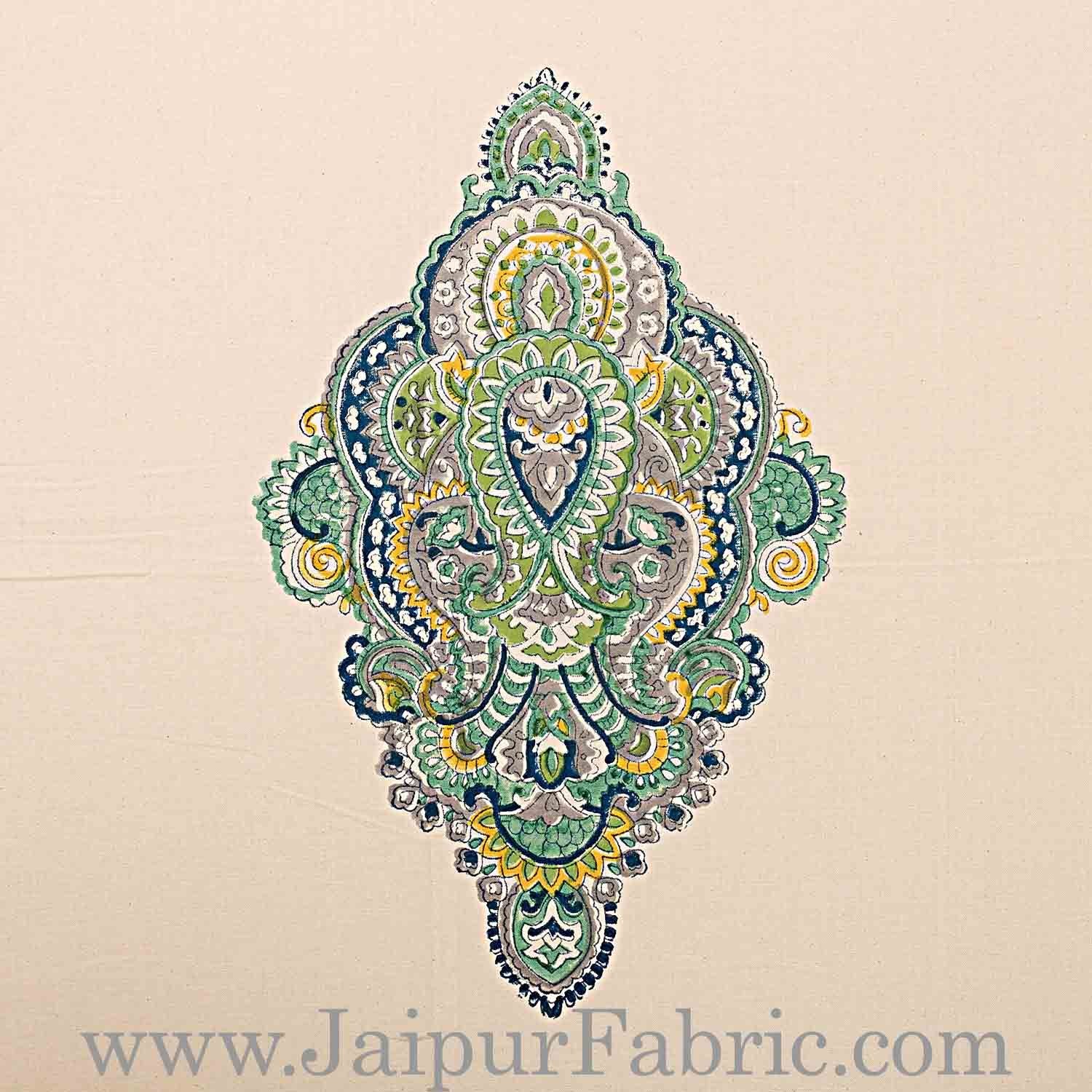 Double Bedsheet Smooth Touch Cotton Paisley Print With Two Pillow Cober