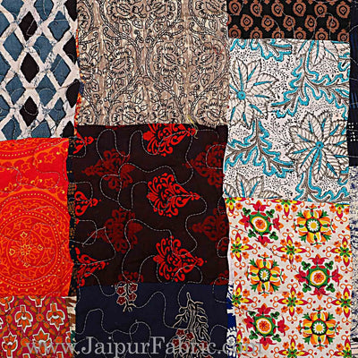 Patchwork AC Quilt/Blanket Soft Designer Double Bed - Multicolor (Multi)
