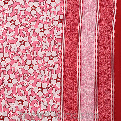 Double Bedsheet Pink Elegent Seamless Floral Pattern