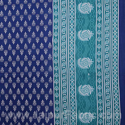 Floral Pattern Screen Print Cotton Double Bedsheet Combo of 4